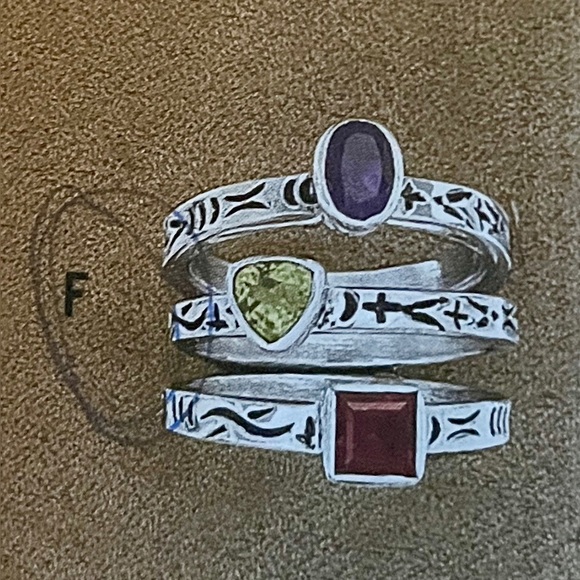 Silpada Gemstone Stack Rings - Picture 9 of 9